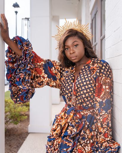 Kemi African Ruffle Dress