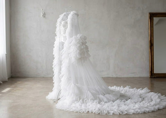 Andra Bridal Ruffle Robe