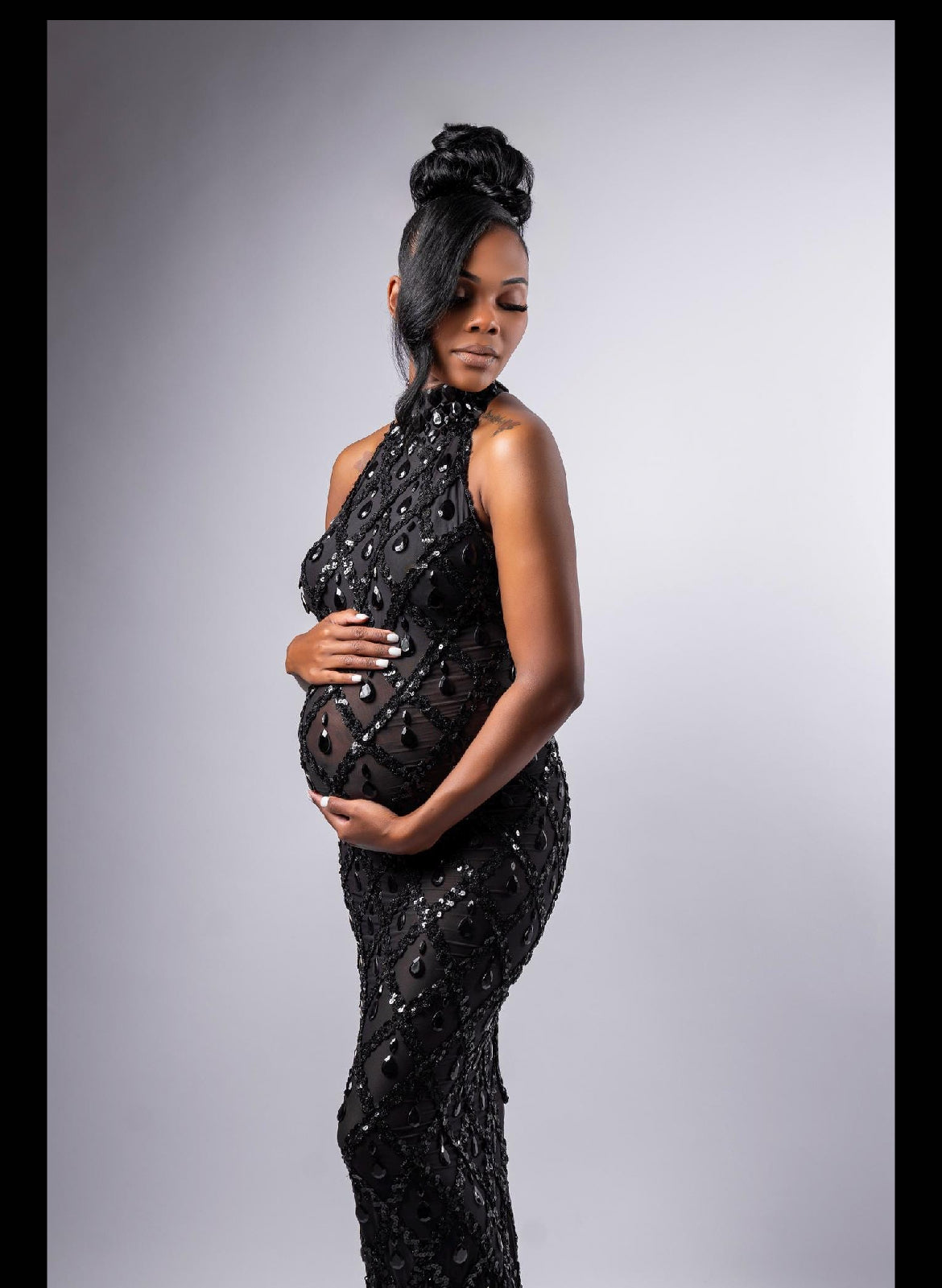 Tina Diamond Maternity Dress (Other Colors) Blue / S Tina Diamond Maternity Dress (Other Colors) Blue / S