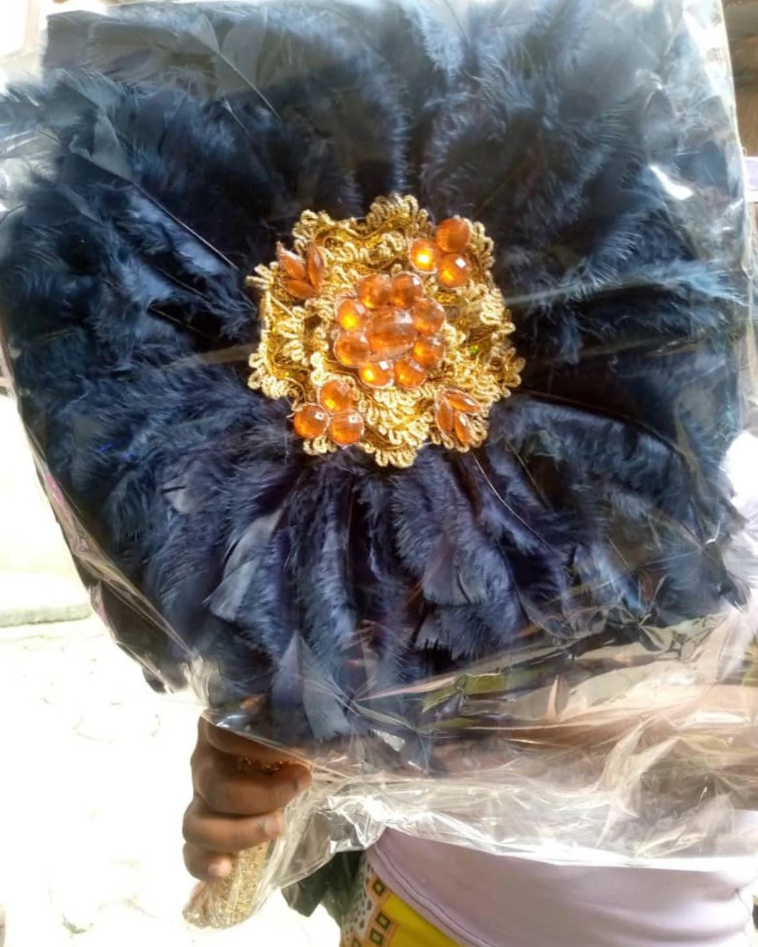 African Feather Fan, Brides Only Hand Fan, Traditional Wedding Brides Hand Fan, Wedding Feather Hand Fan, Nigerian Wedding Bridal Hand Fan