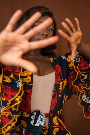 Tayo African Ruffle Dress