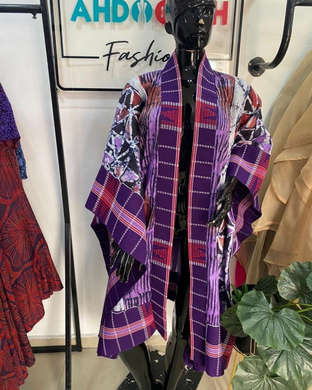 Aso Oke Kimono Two piece, Asooke Kimono And Trouser, Asooke Cover Up, Asooke Jacket And Trouser, Asooke Cotton And Asooke Combo
