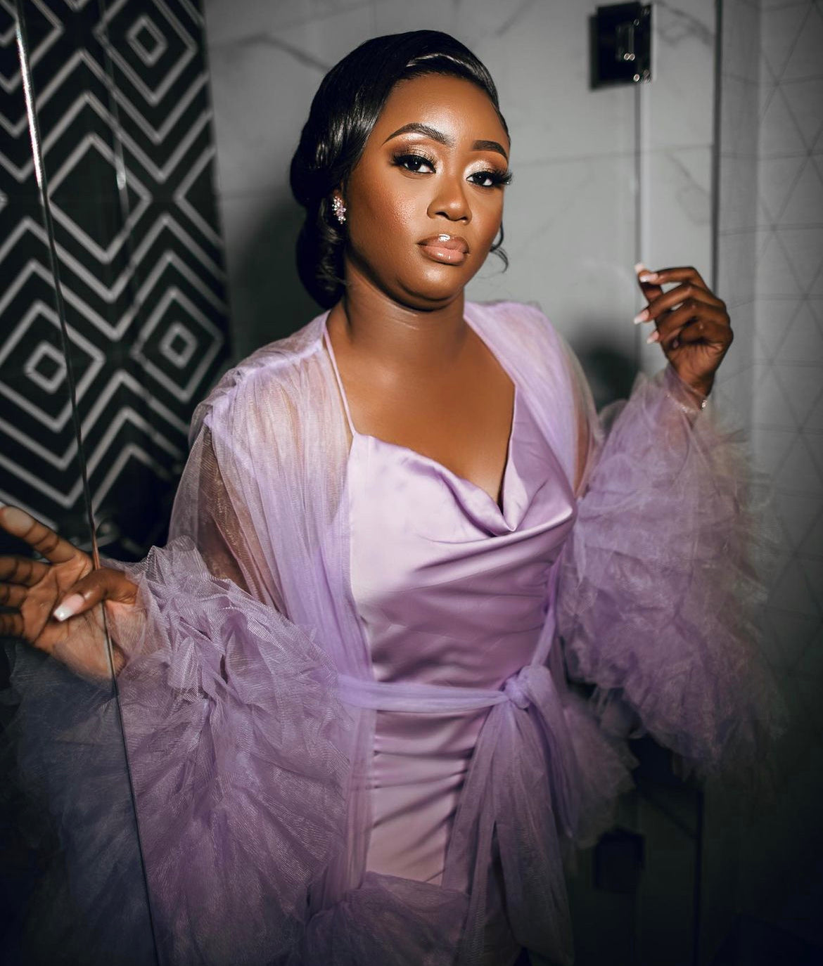 Bella Bridal Robe (Purple)