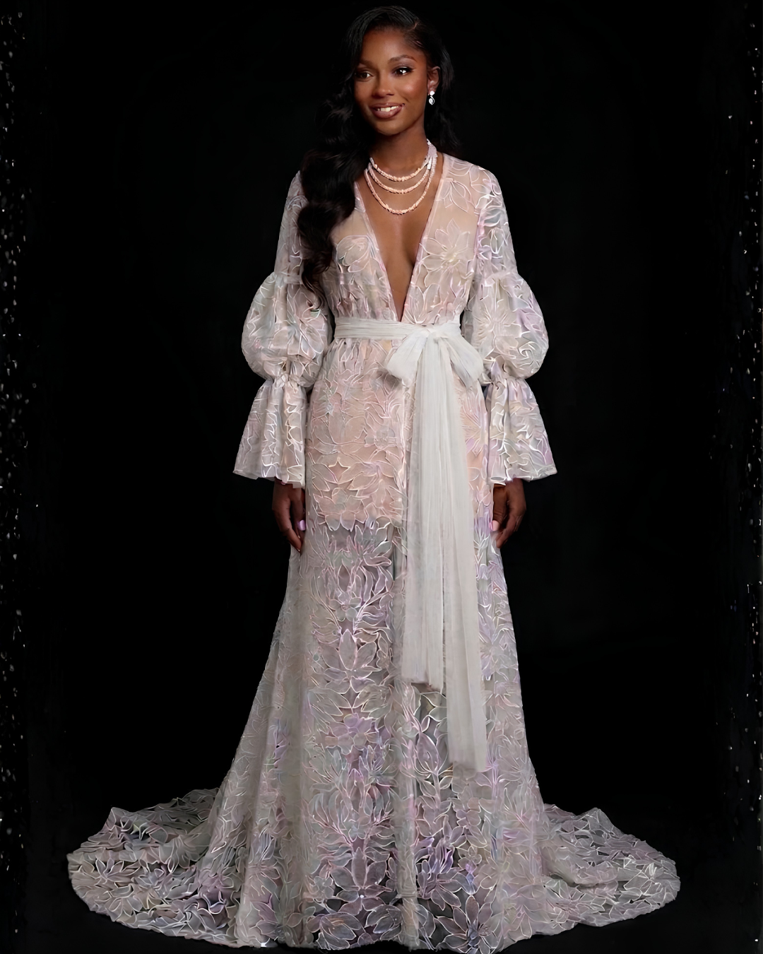 Katie Lace Bridal Robe