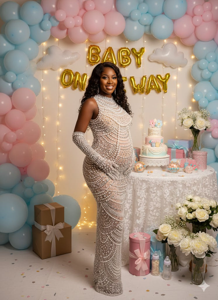 Nikki Pearl Maternity Dress