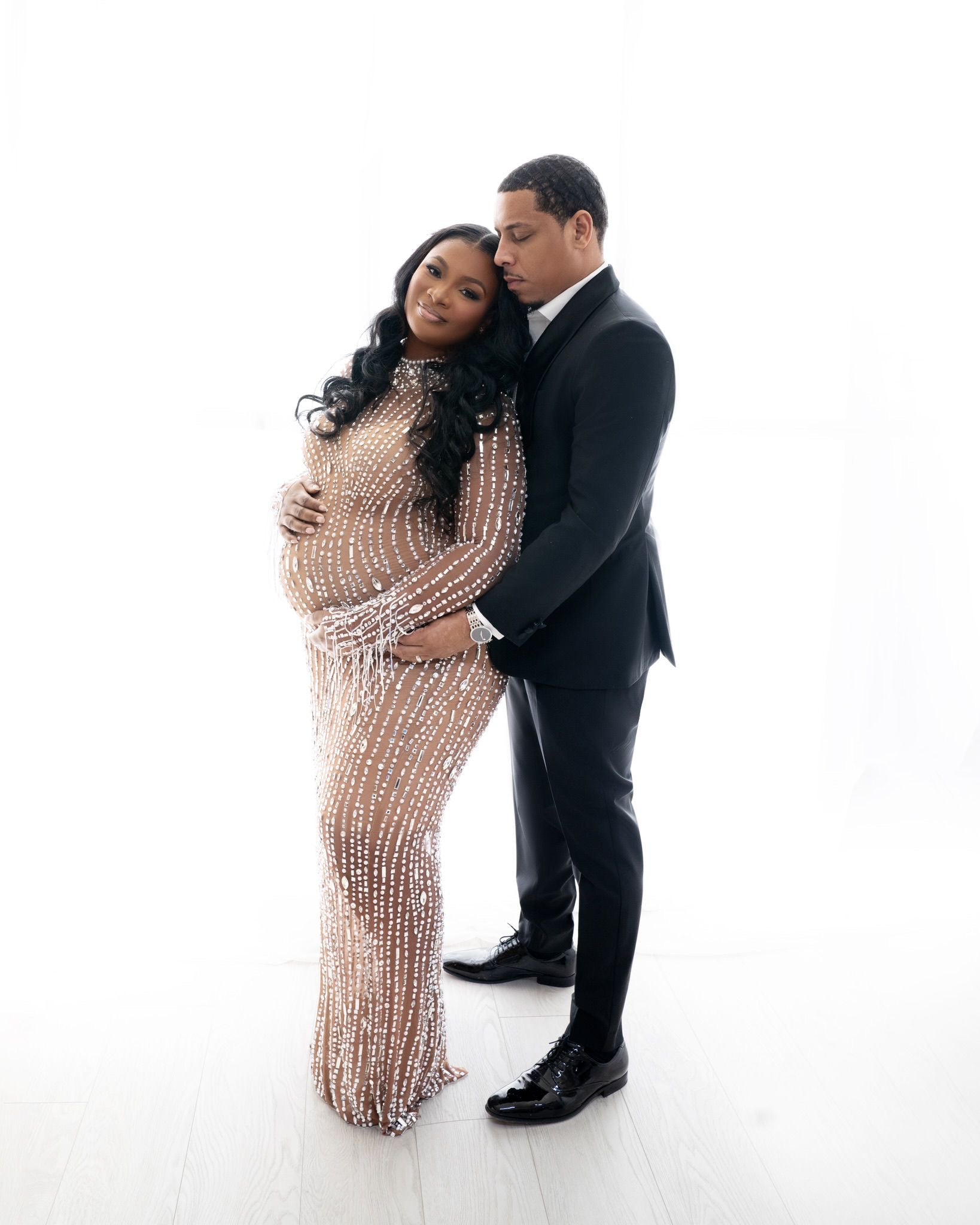 Selassie Tassel Custom Plus Size Maternity Dress Silver / 1XL Selassie Tassel Custom Plus Size Maternity Dress Silver / 1XL