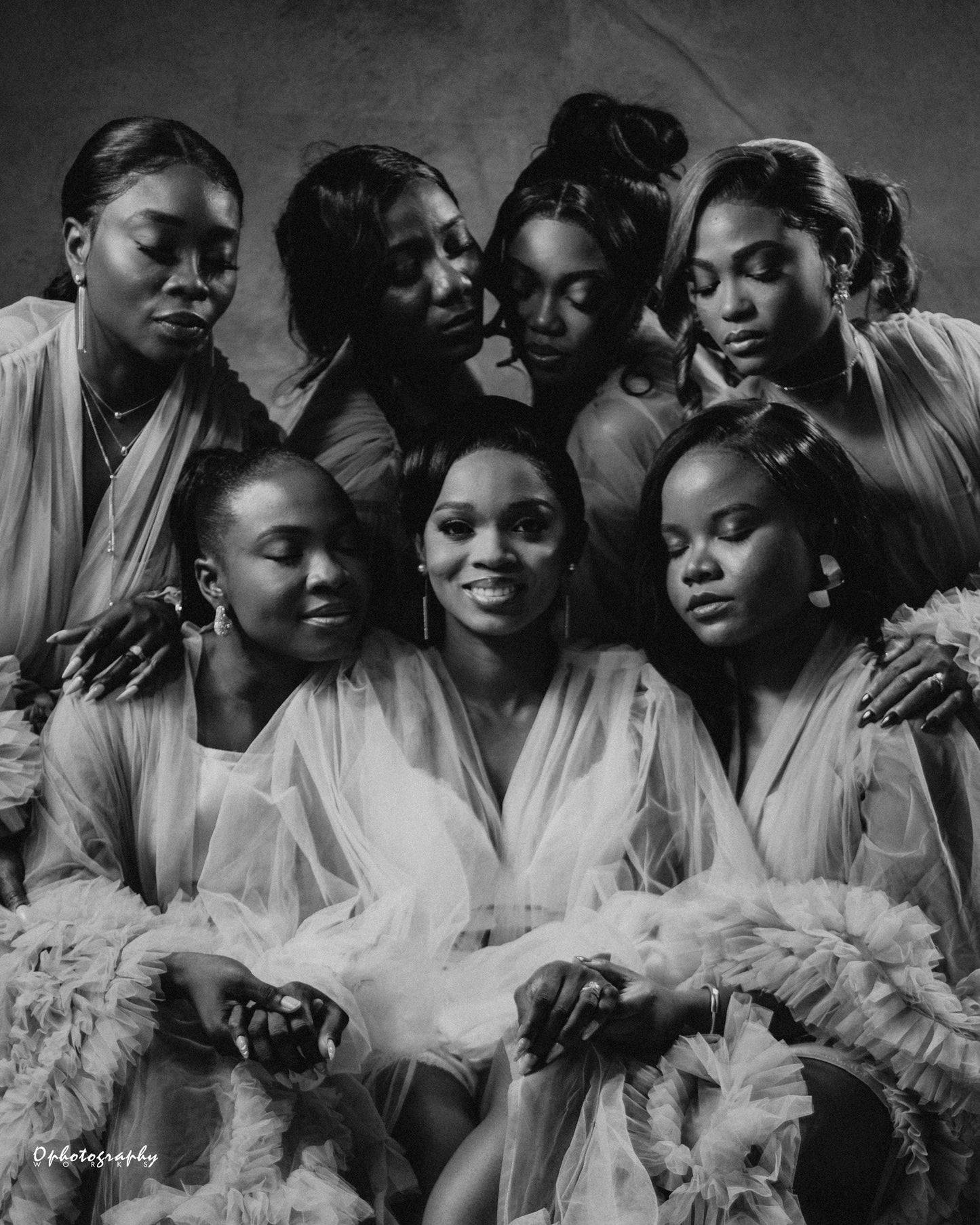 Custom One piece Ruffle Bridesmaids Robe and Slip preorder