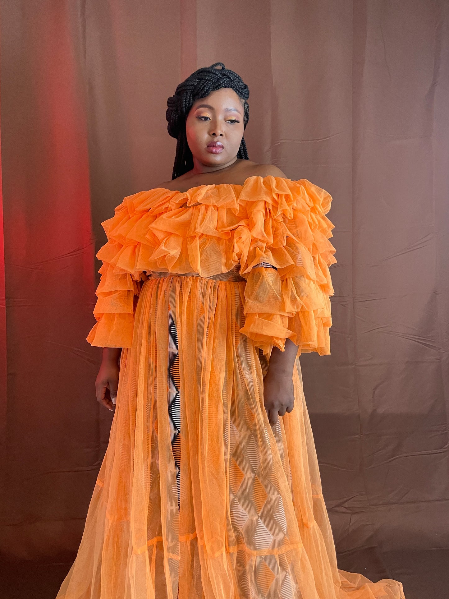 Zainab African Ruffle Dress
