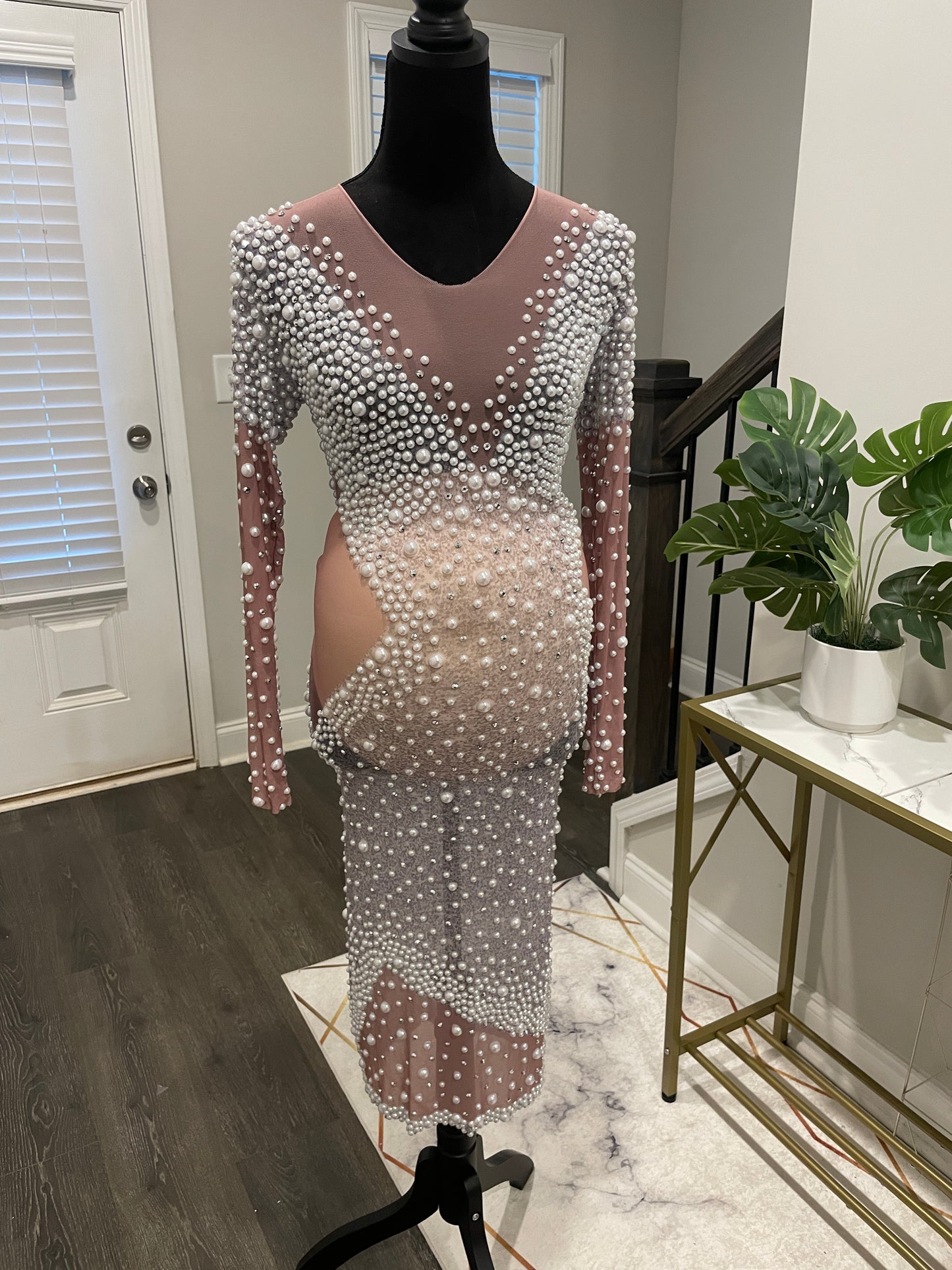 Pearls and Prosecco Maternity Dress