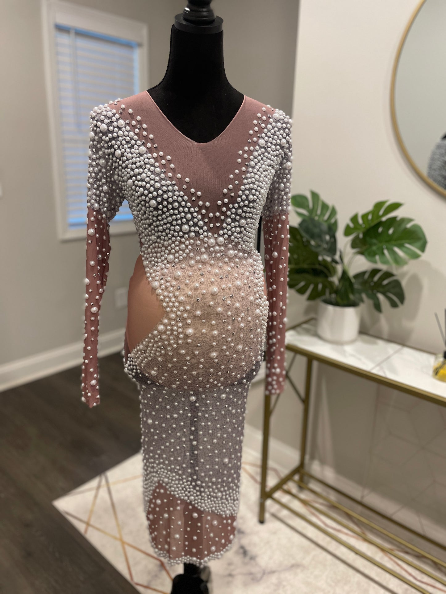 Pearls and Prosecco Maternity Dress