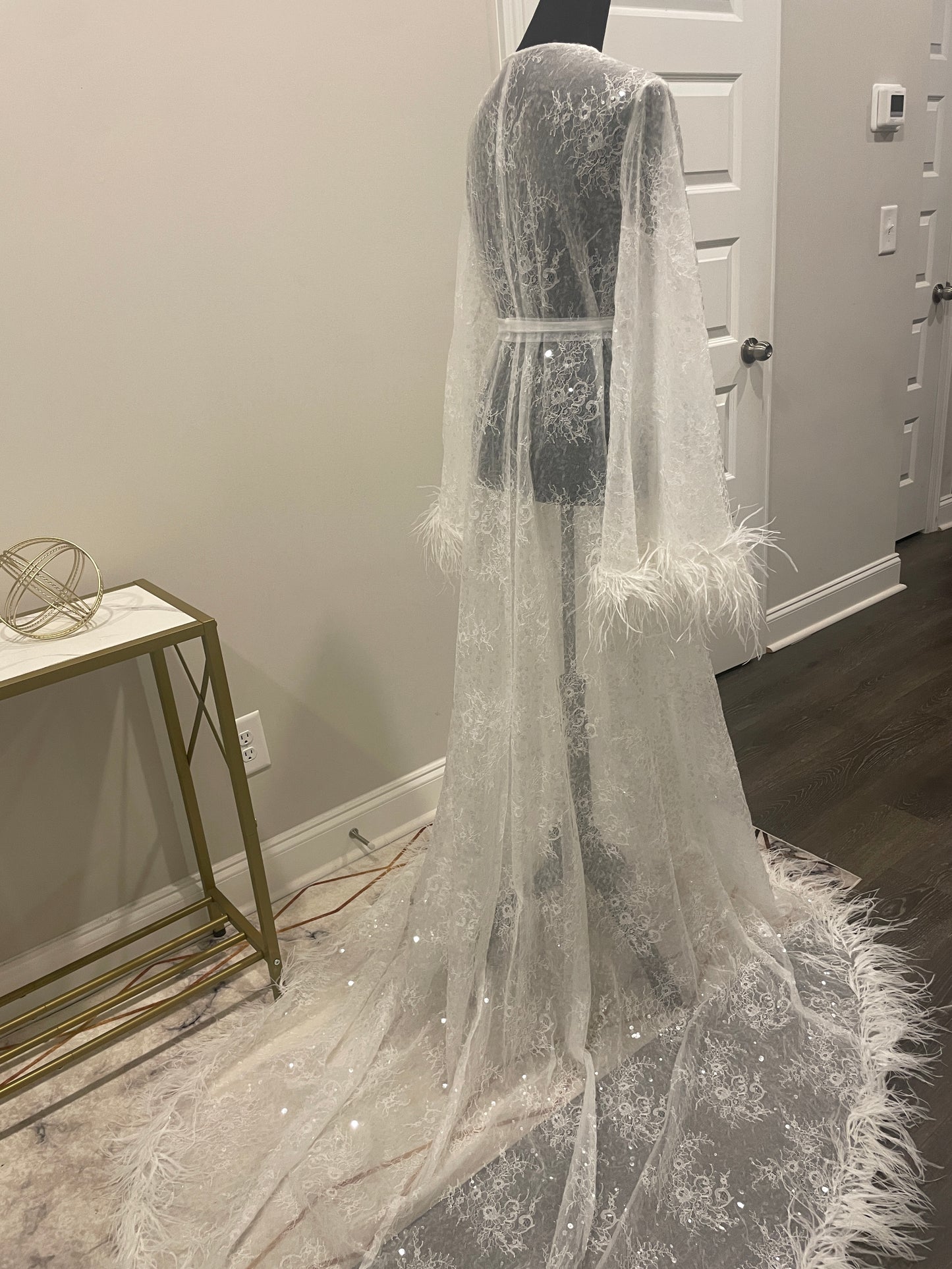 Alexandra feather Robe
