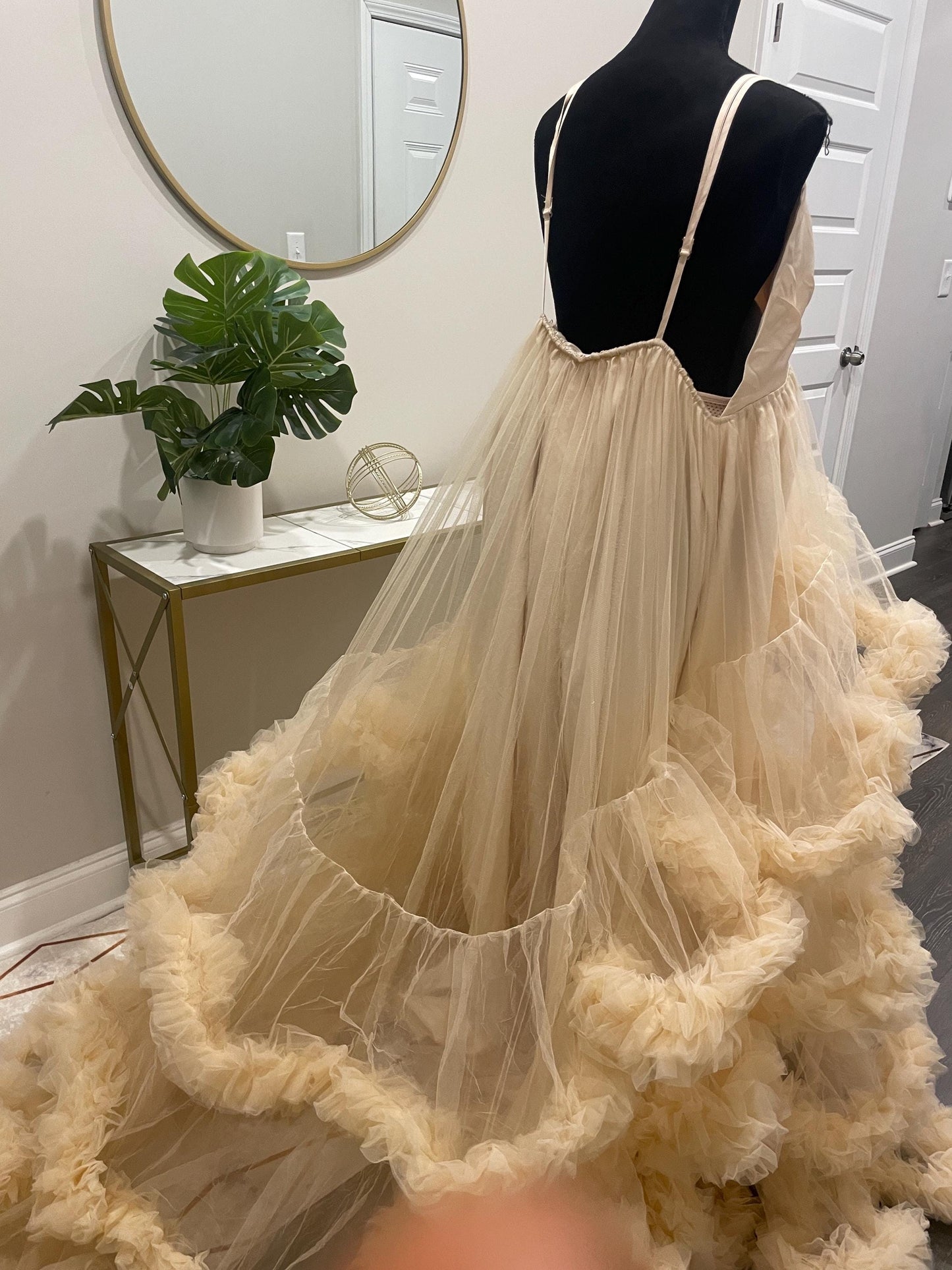 Maternity Dress for Photo Shoot, Tulle Maternity Gown, Baby Shower Photoshoot Dress, Boho Maternity Gown, Wedding Guest Dress, Gift for Her