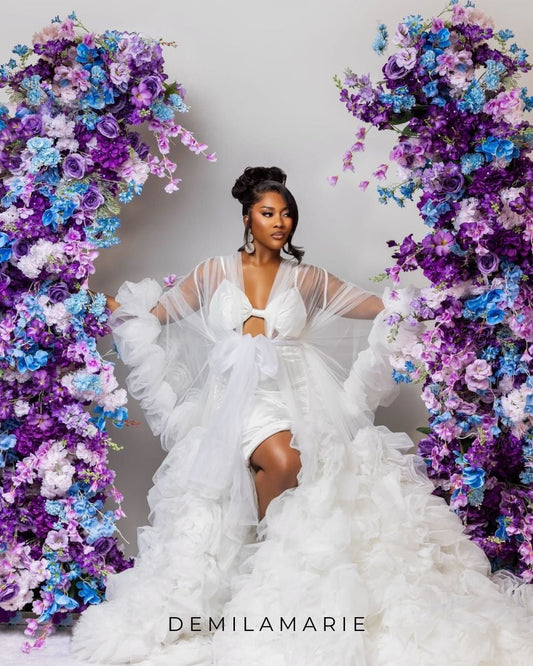 Bridal Robes for a Floral Bridal Suite