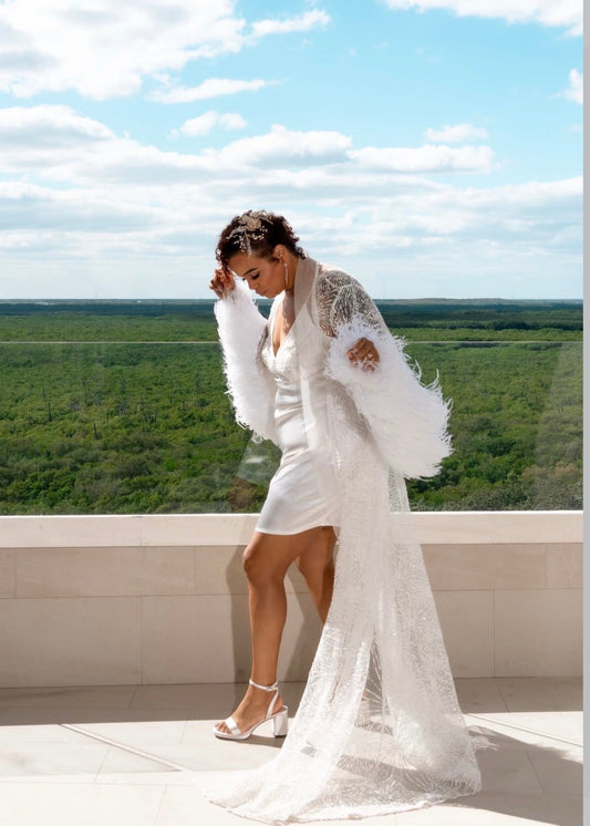 The Ultimate Getting-Ready Look: Bridal Robes with Lace & Satin Slip dress