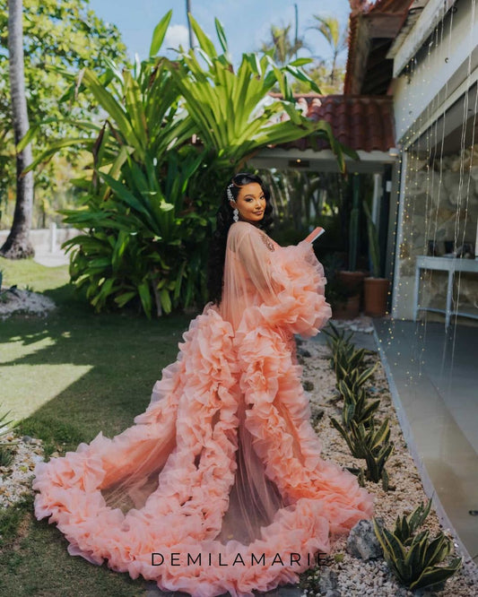 The Ultimate Getting-Ready Look: Bridal Robes with Applique