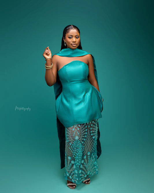 Demi Peplum Dress (Available in any custom color)