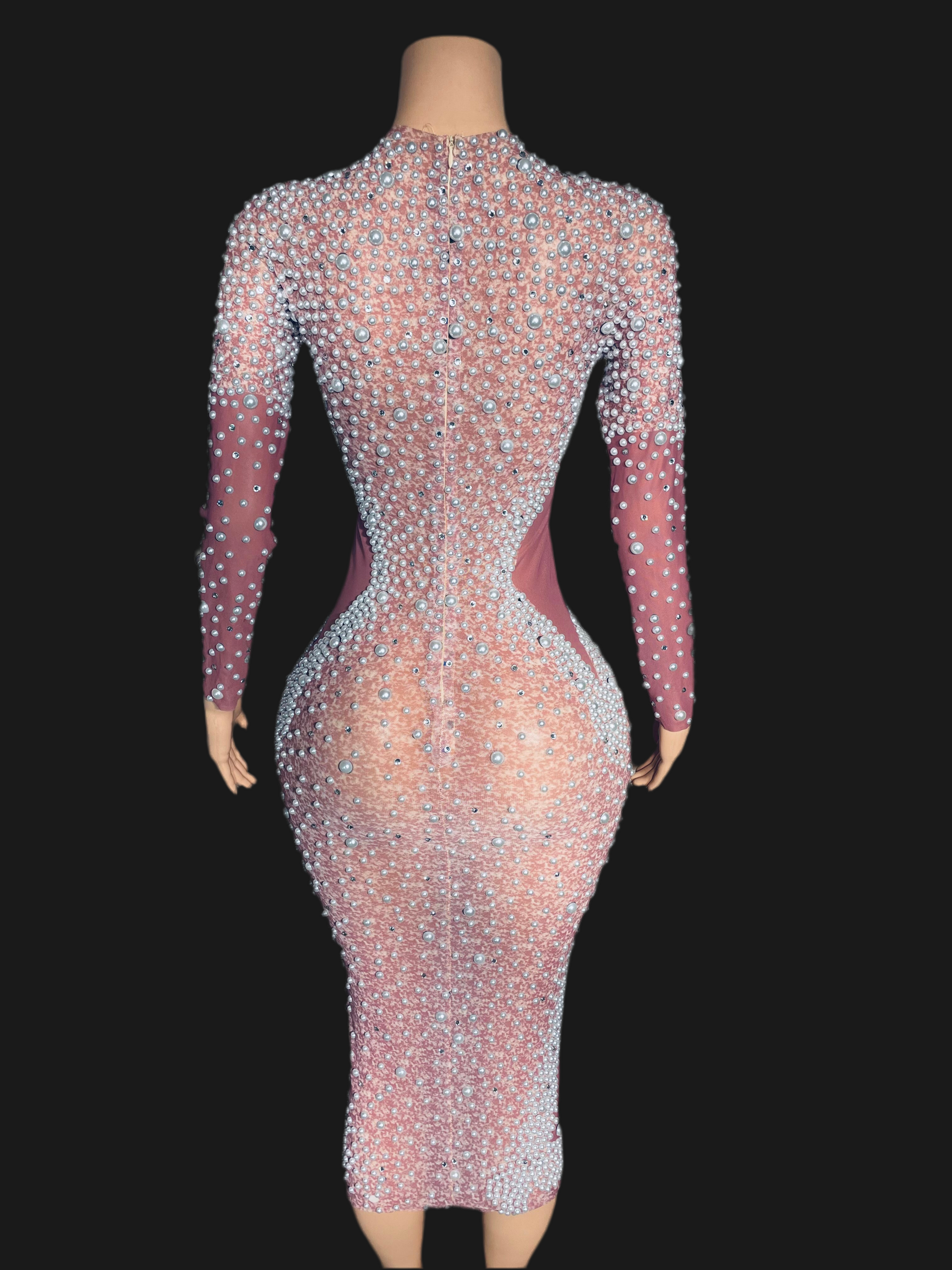 Pearls and Prosecco Maternity Dress (Ready to ship) Pink / S Pearls and Prosecco Maternity Dress (Ready to ship) Pink / S