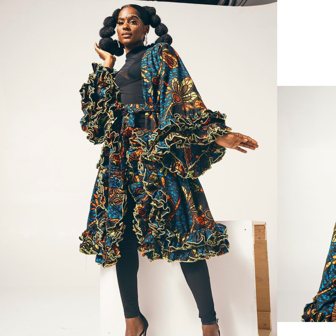 Zaia African Ruffle Dress