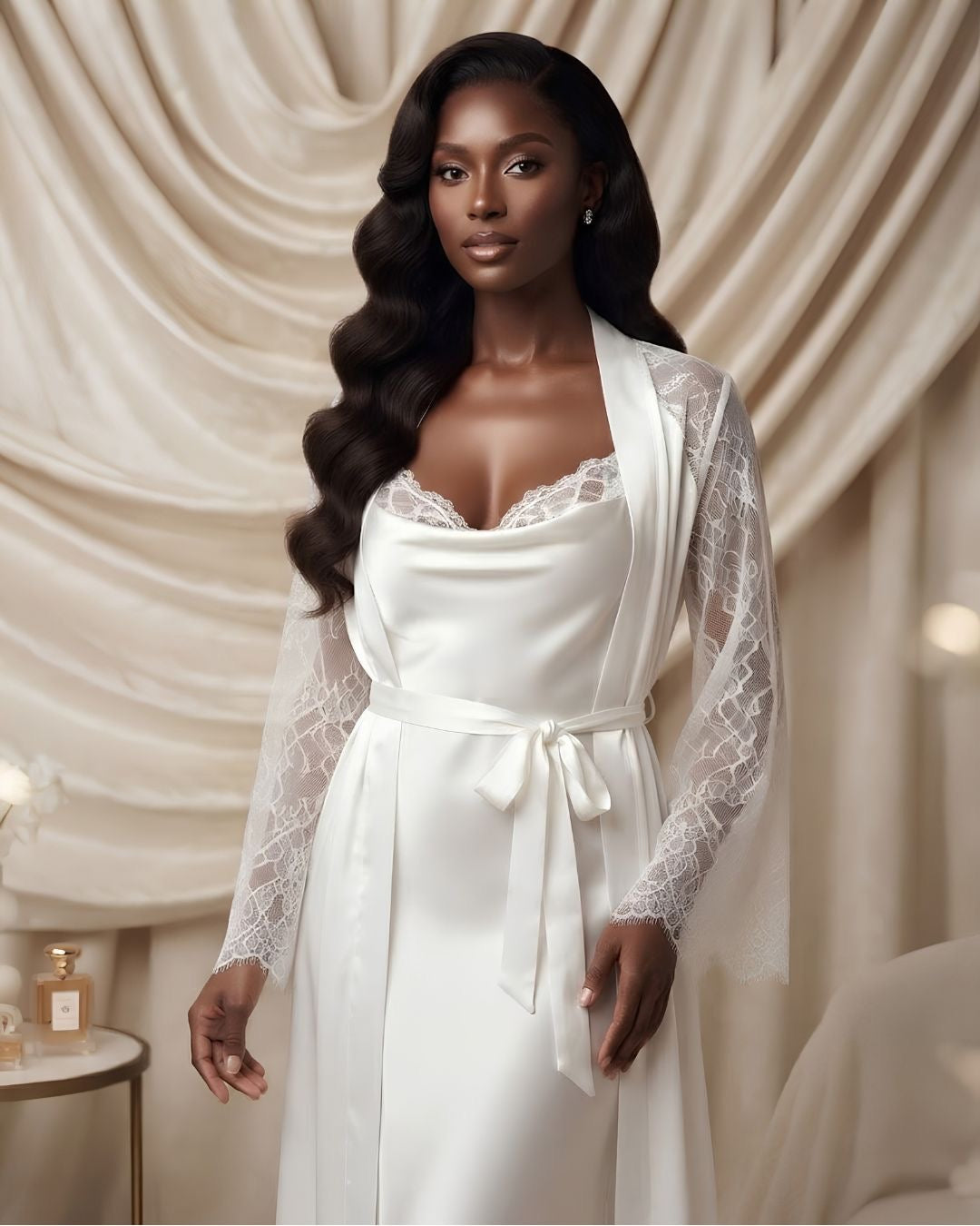 Desire Bridal Robe and Slip dress