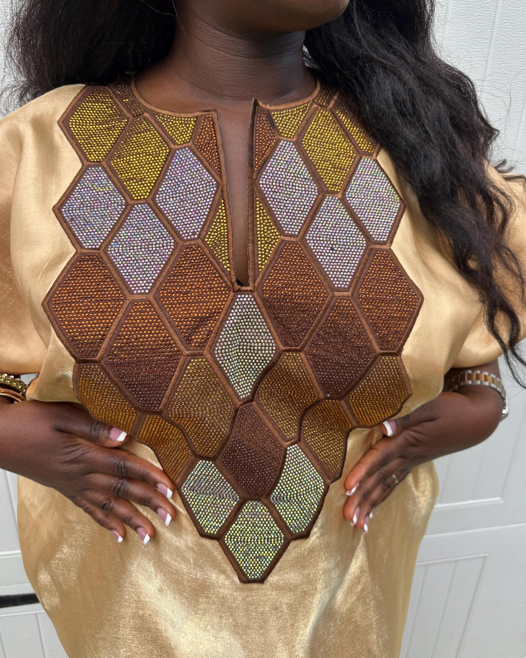 Classic African Bubu, Gold Boubou, African Boubou Gown, Nigerian Kaftan Outfit, Motherland Style, African Print Dress, Party Wear, Danshiki