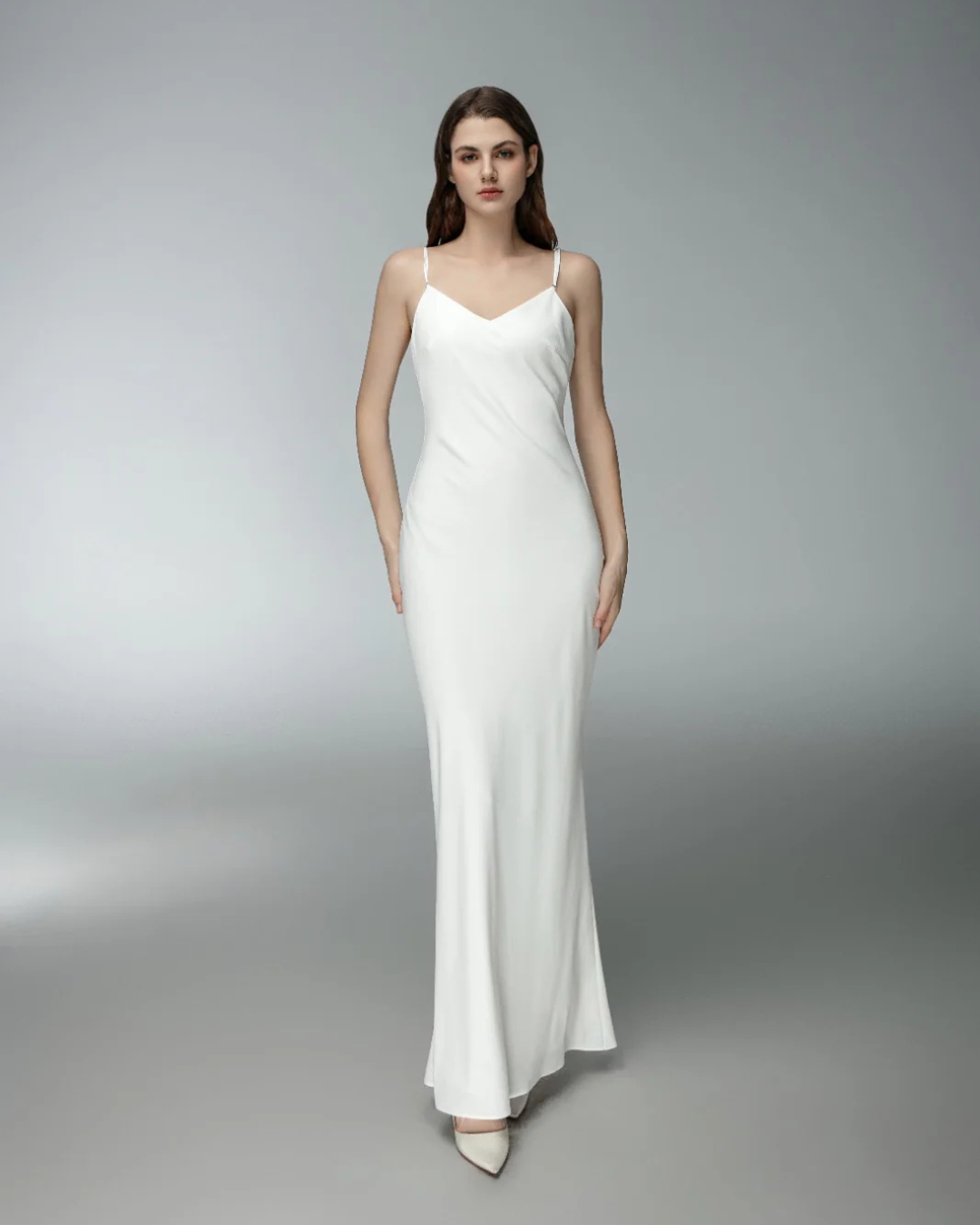 Saia Feather Bridal Robe and Slip Dress