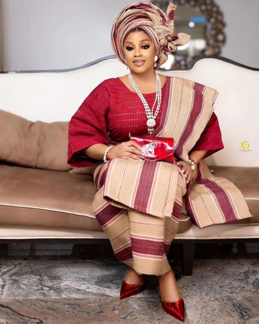 Classic Asooke Iro And Buba, Mother Of The Bride And Groom Outfits, 40th Birthday Attire, Asooke For Women, Nigerian Wedding Suit, Asooke
