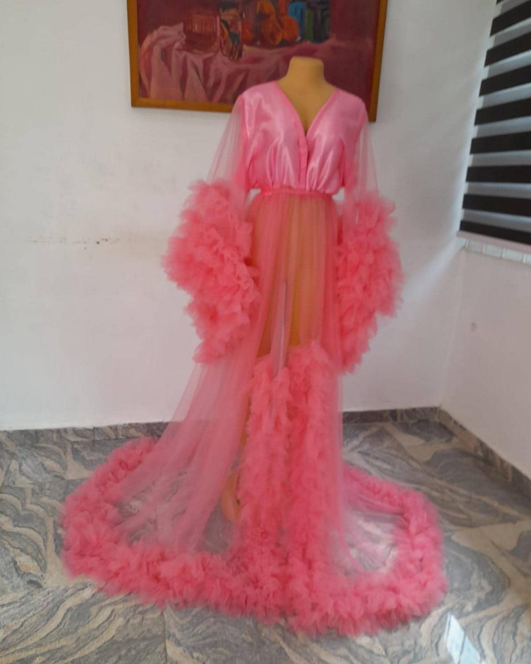 Maternity Dress for Photo Shoot, Tulle Maternity Gown, Baby Shower Photoshoot Dress, Boho Maternity Gown, Wedding Guest Dress, Gift for Her