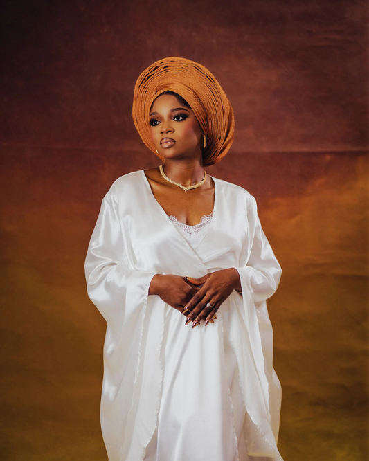 Titi Satin Trumpet Sleeve Bridal Robe