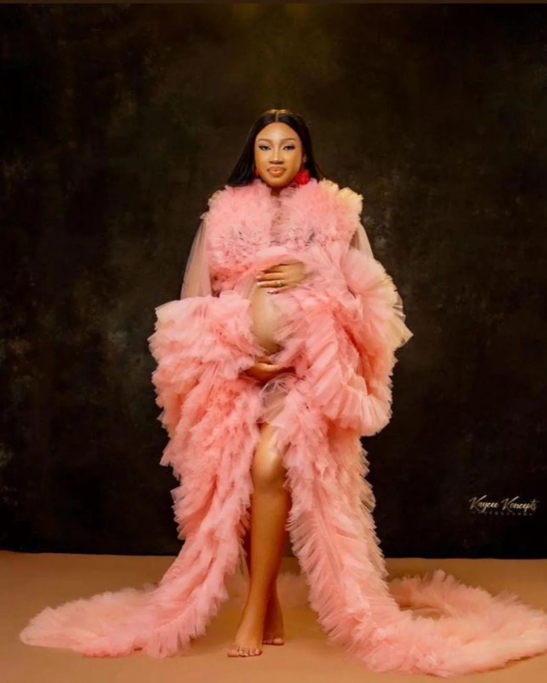 Maternity Dress for Photo Shoot, Tulle Maternity Gown, Baby Shower Photoshoot Dress, Boho Maternity Gown, Wedding Guest Dress, Gift for Her