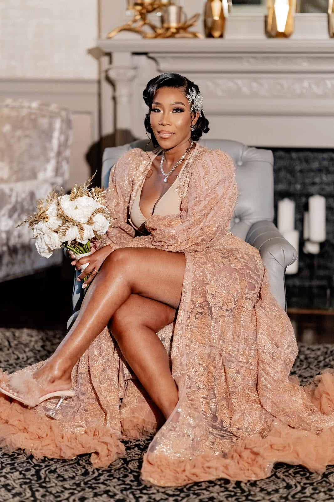 Lorna Embelished Bridal Robe