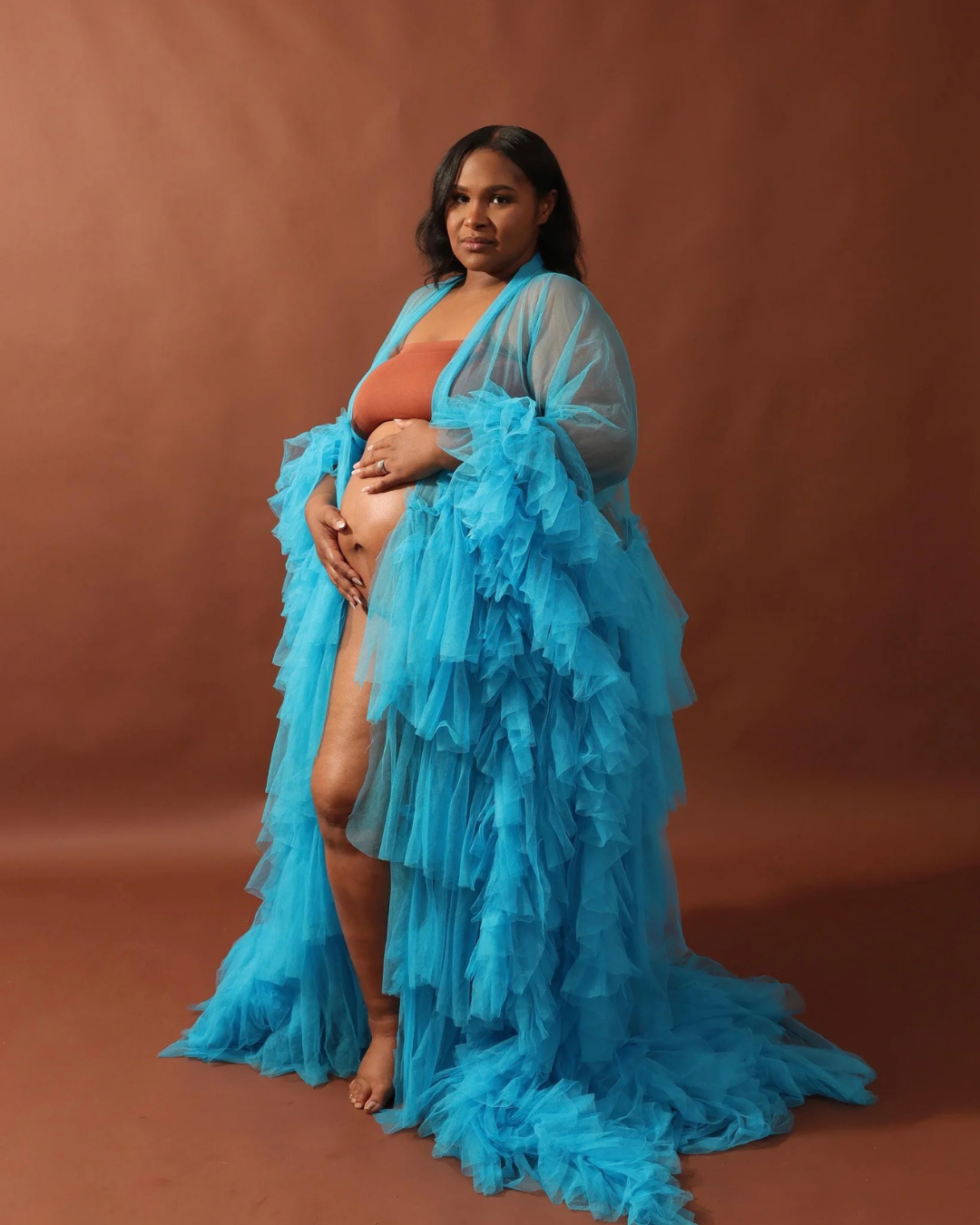 Maternity Dress for Photo Shoot, Tulle Maternity Gown, Baby Shower Photoshoot Dress, Boho Maternity Gown, Wedding Guest Dress, Gift for Her