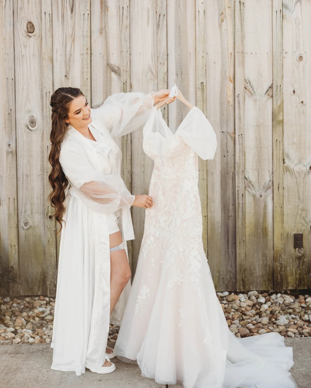 Kristin Satin Ankle Length Bridal Robe