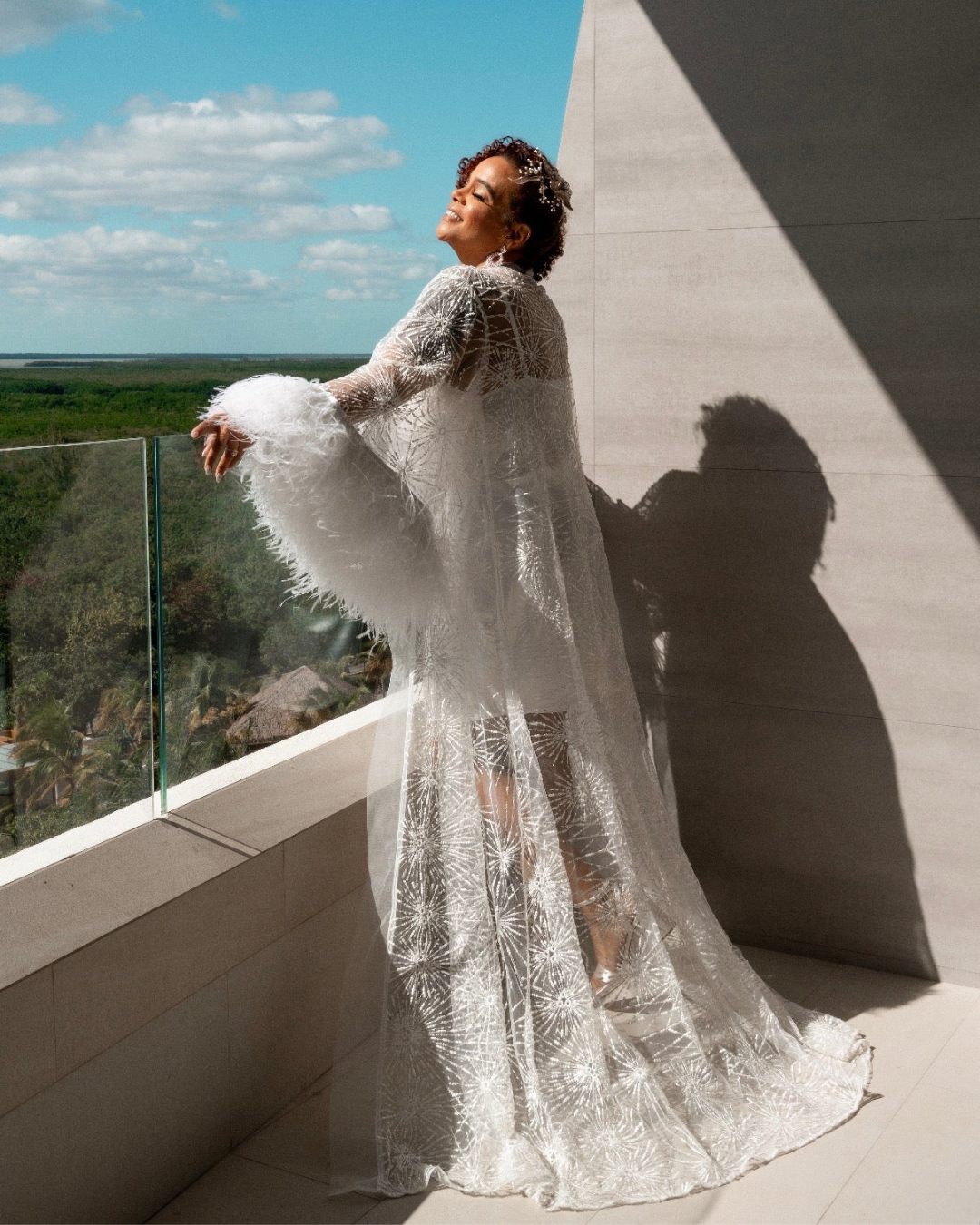 Tiffany Custom Feather Robe