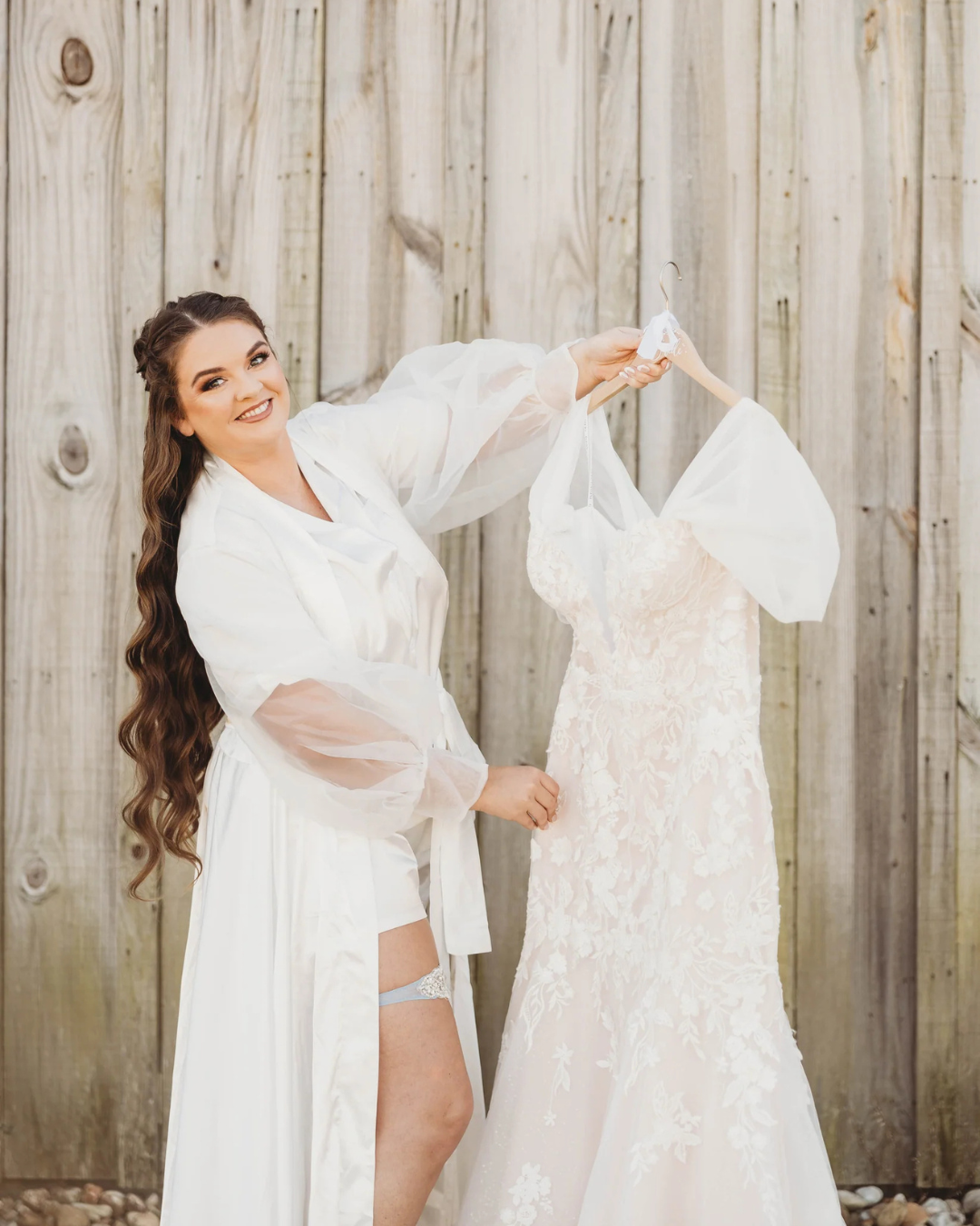Kristin Satin Ankle Length Bridal Robe