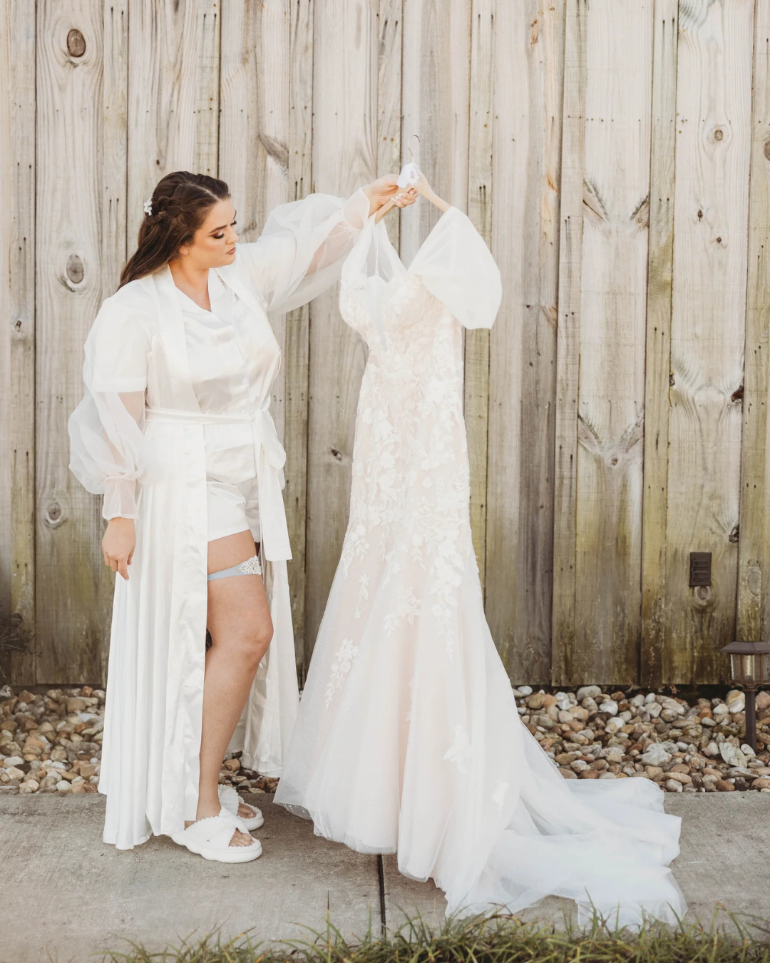 Kristin Satin Ankle Length Bridal Robe