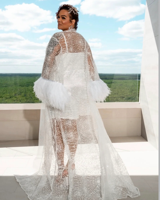 Tiffany Custom Feather Robe