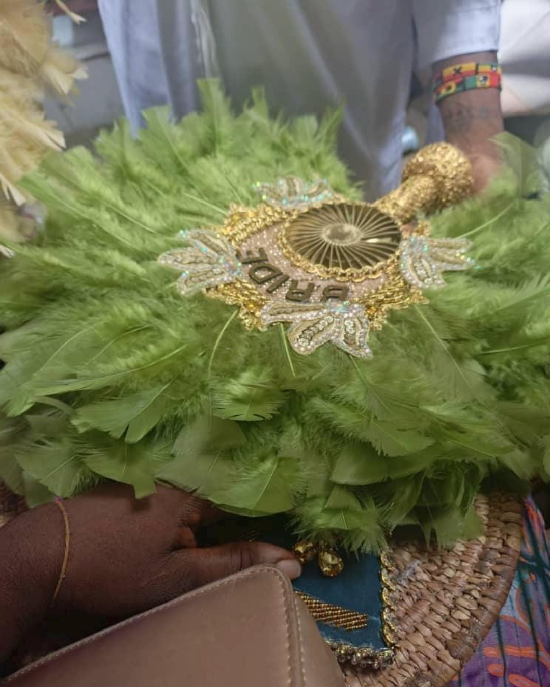African Aso Ebi Fan, Brides Hand Fan, Traditional Wedding Brides Hand Fan, Wedding Feather Hand Fan, Nigerian Wedding Bridal Hand Fan