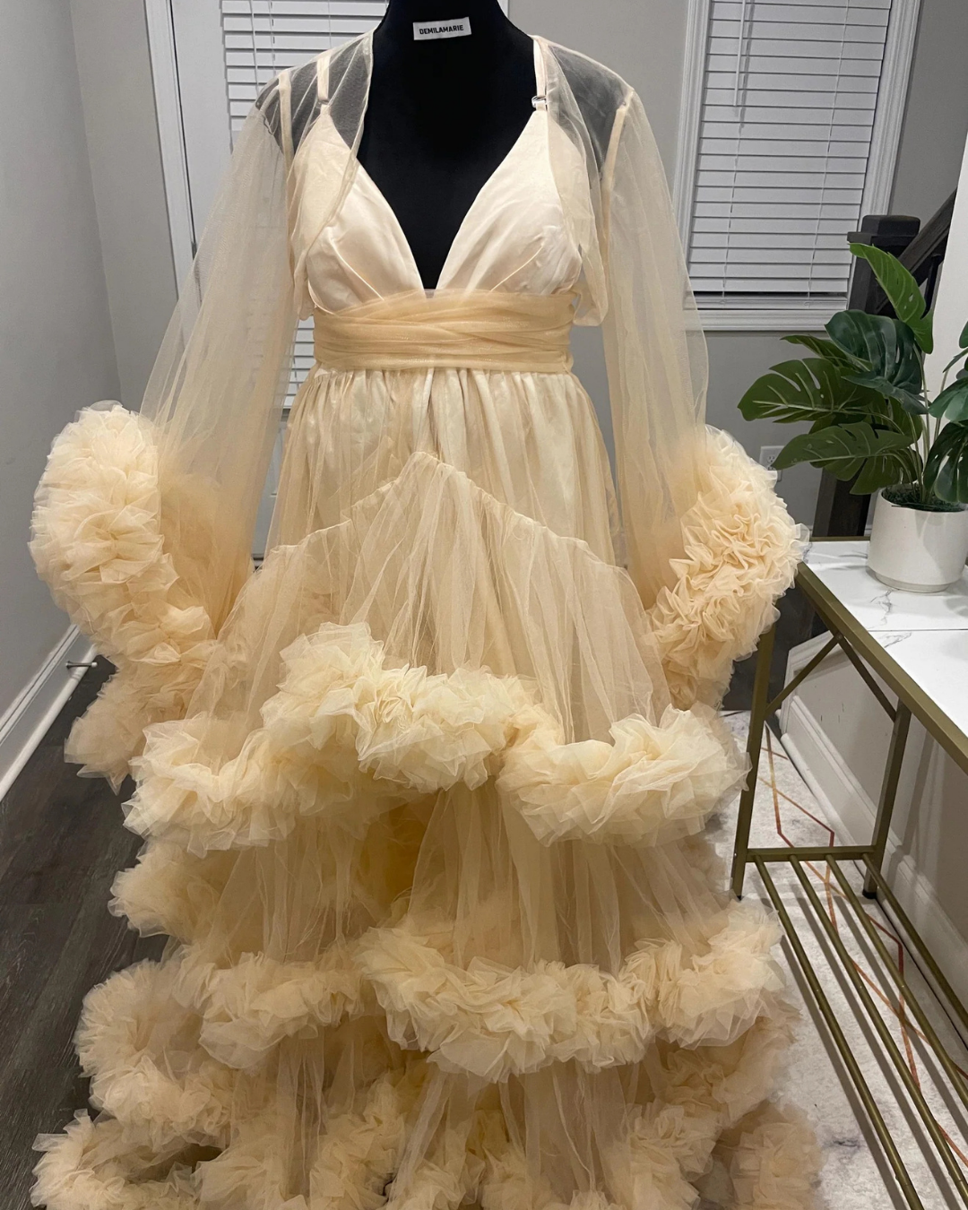 Maternity Dress for Photo Shoot, Tulle Maternity Gown, Baby Shower Photoshoot Dress, Boho Maternity Gown, Wedding Guest Dress, Gift for Her
