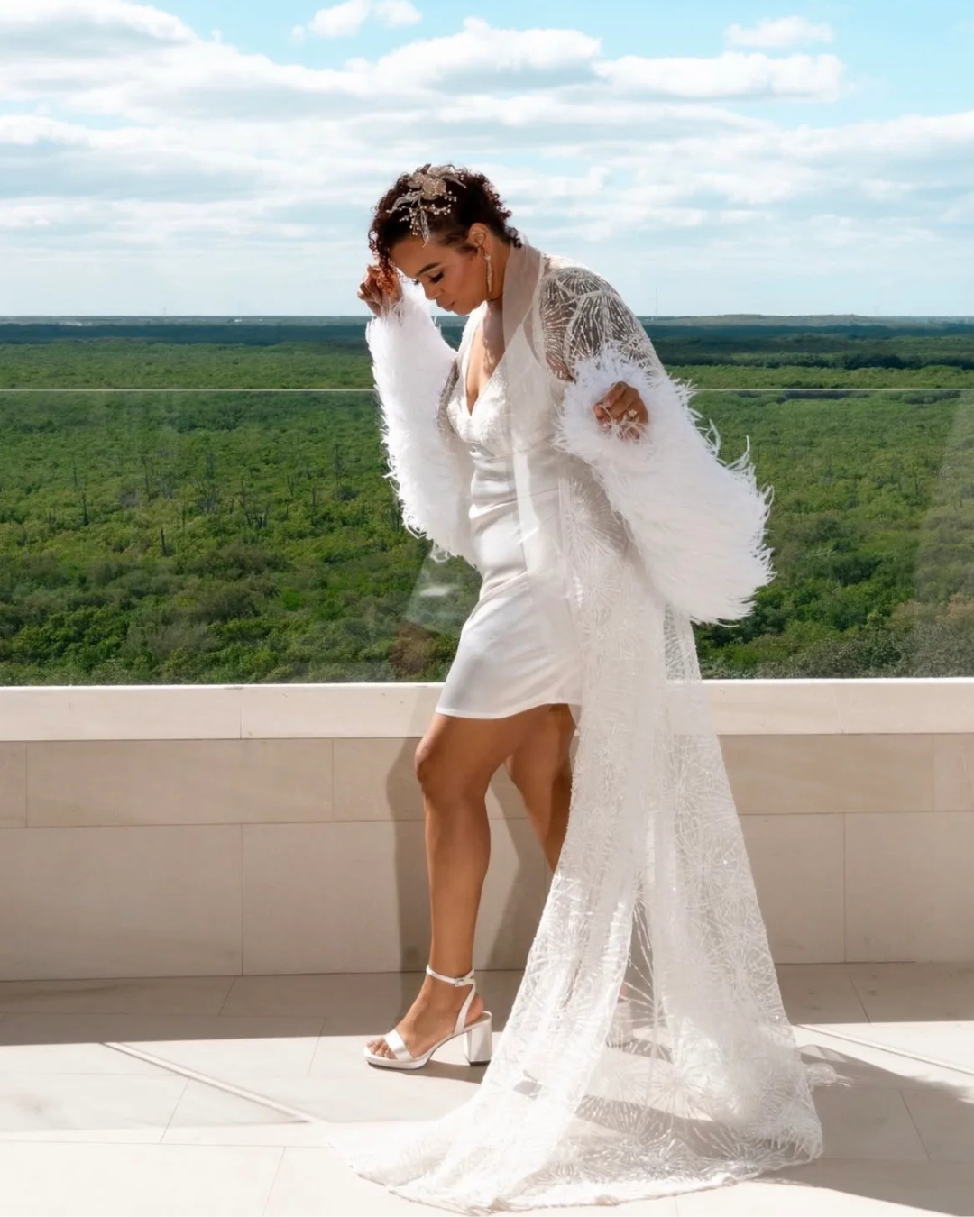 Tiffany Custom Feather Robe