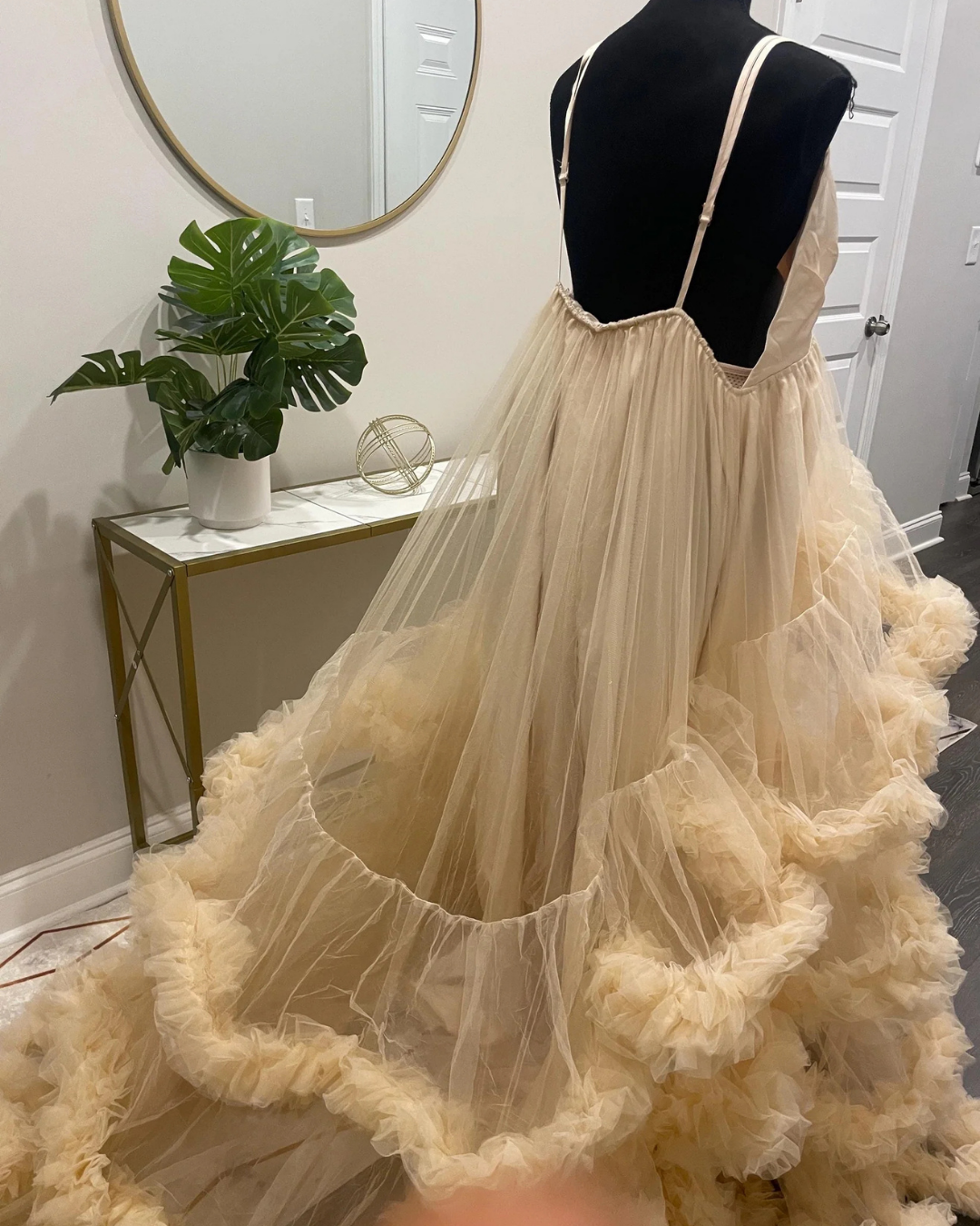 Maternity Dress for Photo Shoot, Tulle Maternity Gown, Baby Shower Photoshoot Dress, Boho Maternity Gown, Wedding Guest Dress, Gift for Her