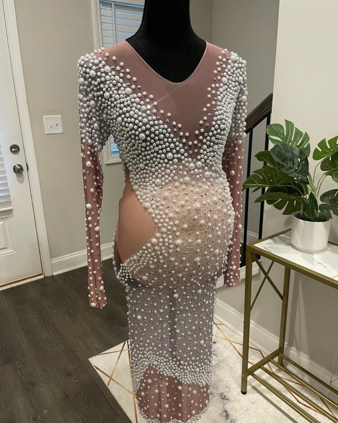 Pearls and Prosecco Maternity Dress (Ready to Ship)