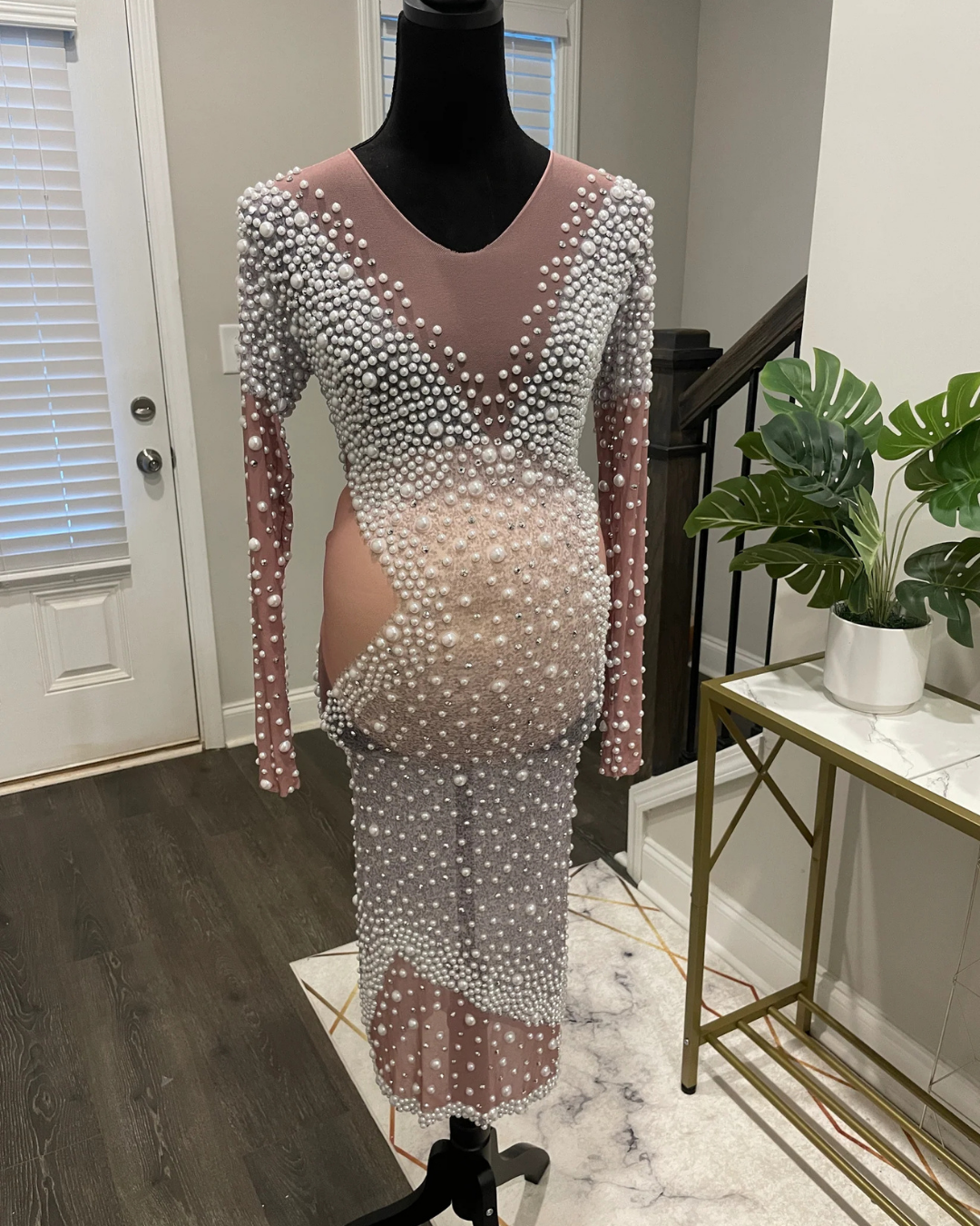 Pearls and Prosecco Maternity Dress (Ready to Ship)