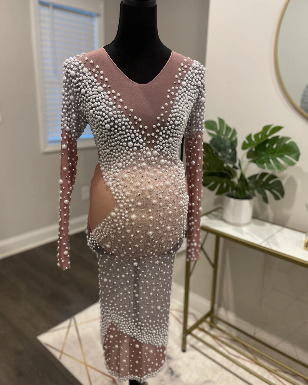 Pearls and Prosecco Maternity Dress (Ready to Ship)