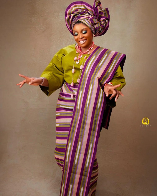 Classic Asooke Iro and Buba, Mother Of The Bride And Groom Outfits, 40th Birthday Attire, Asooke For Women, Nigerian Wedding Suit, Asooke