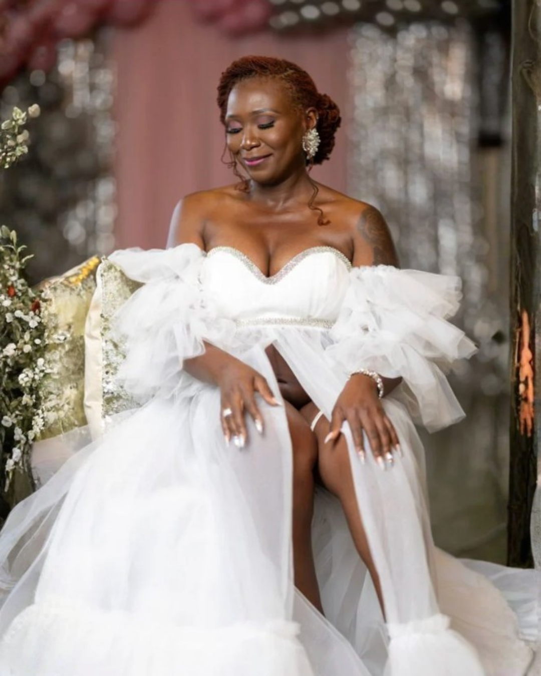 Maria Tulle Ruffle Bridal Robe