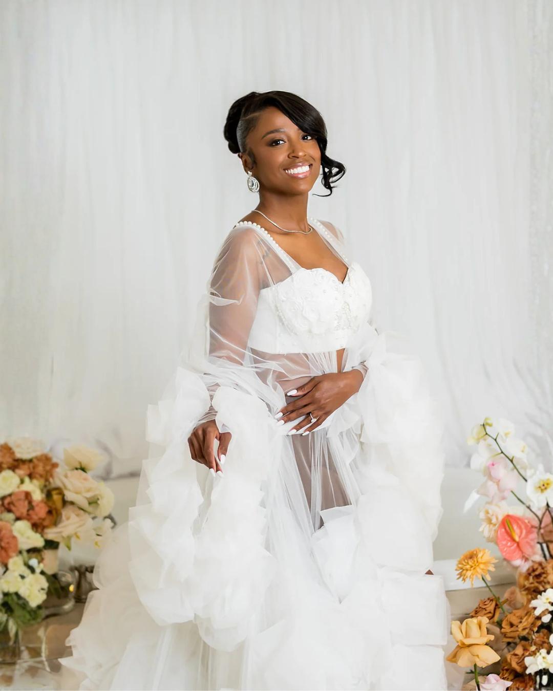 Dream 3-D Floral Bridal Robe