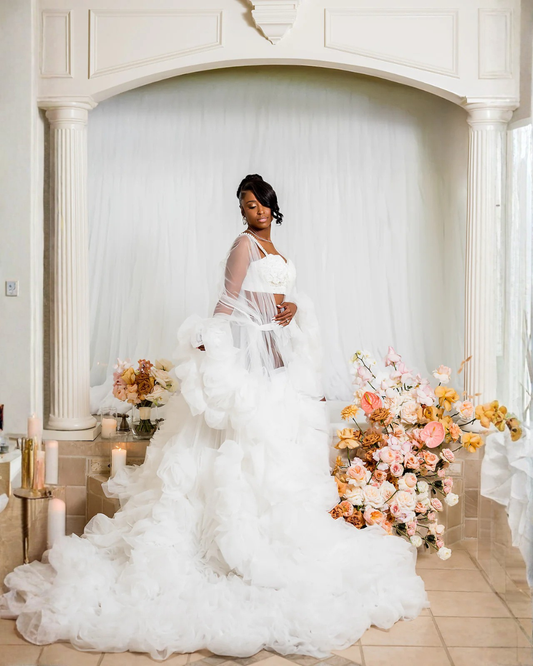 Dream 3-D Floral Bridal Robe