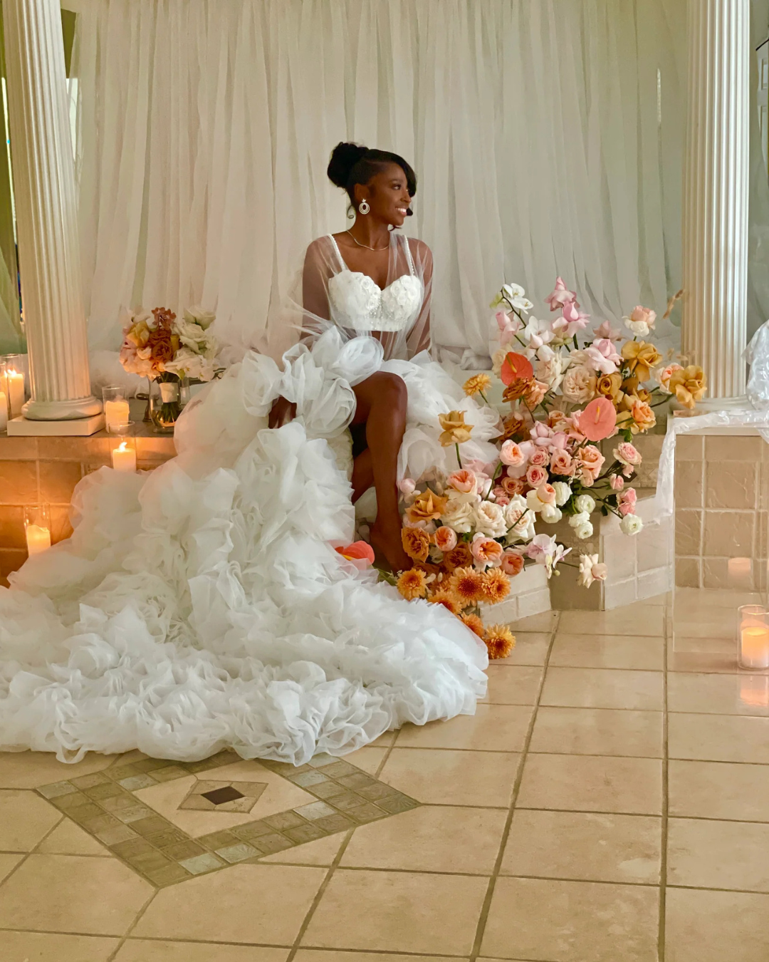 Dream 3-D Floral Bridal Robe