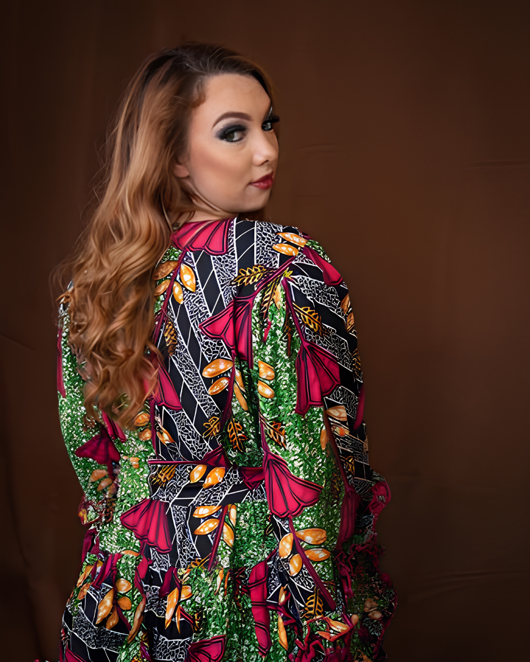 Lola African Ruffle Dress, Ankara Dress for Women, African Print Dress, African Wedding Guest Dress, Ankara Party Dress, Women’s African Clothing, Traditional African Dress, Ankara Styles for Ladies, African Print Midi Dress, African Occasion Wear