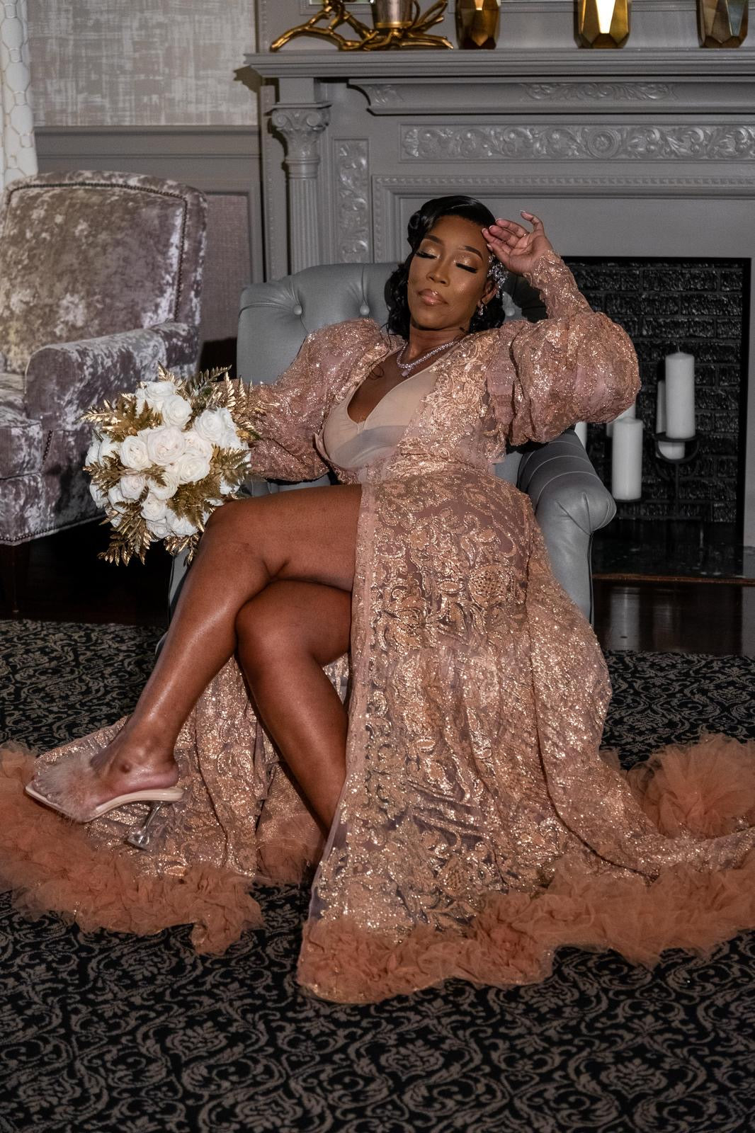 Lorna Embelished Bridal Robe